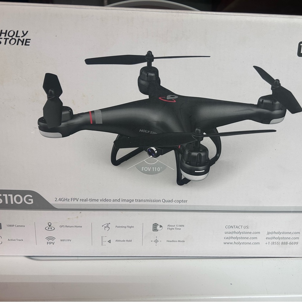 Holy Stone Black and Gray FPV Drone